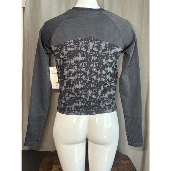 ZELLA NWT Women’s two piece Set Long Sleeve Top And leggings Black and grey - Picture 9 of 16